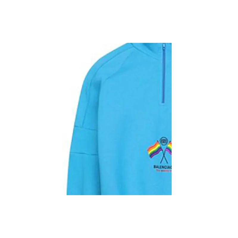 Balenciaga Sweatshirts Men Blue-3