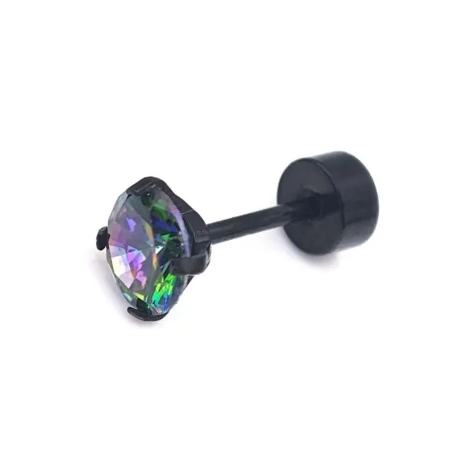 GUDUD Zircon Stud Earrings Unisex-4