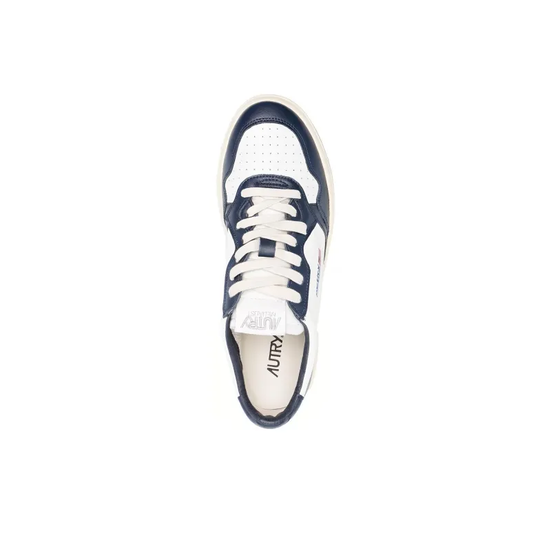 AUTRY Medalist Leather Low White Blue-4
