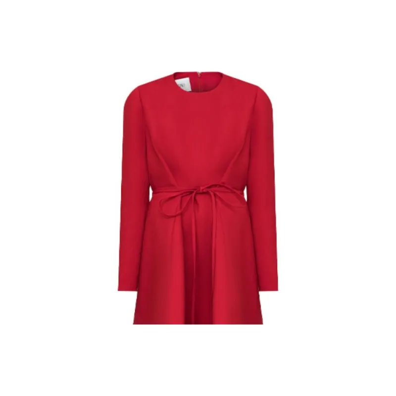Valentino Long-Sleeved Dresses Women's Red-4