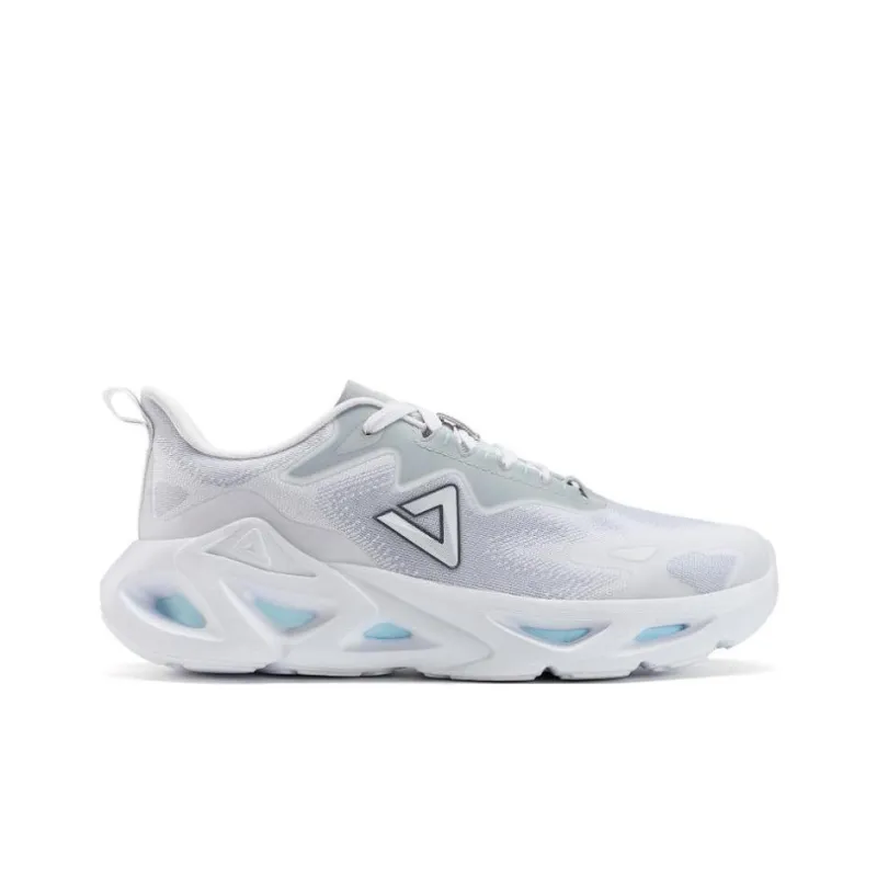 PEAK Wind Cave Anti Slip And Wear Resistant Breathable Low Top Running Shoes Men's White Gray Blue-1