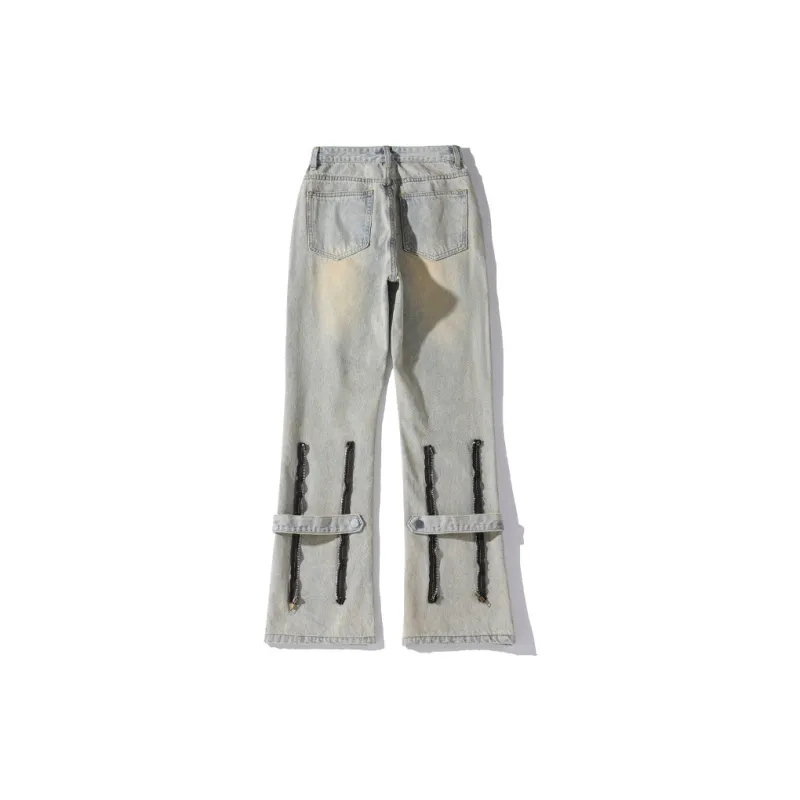 TOUHAOQINGNIAN Jeans Unisex-5