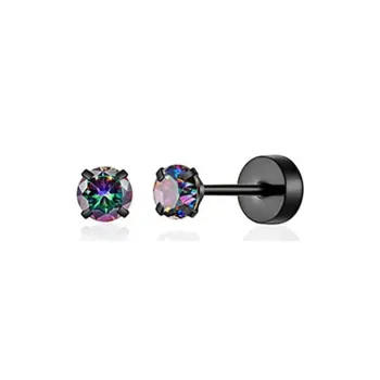GUDUD Zircon Stud Earrings Unisex