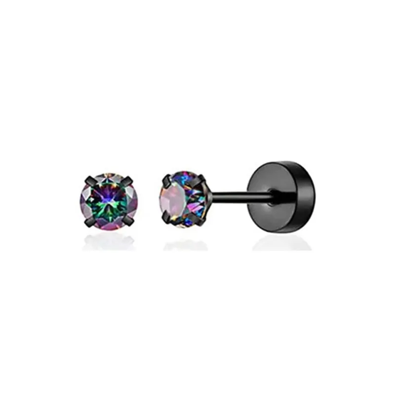 GUDUD Zircon Stud Earrings Unisex-0