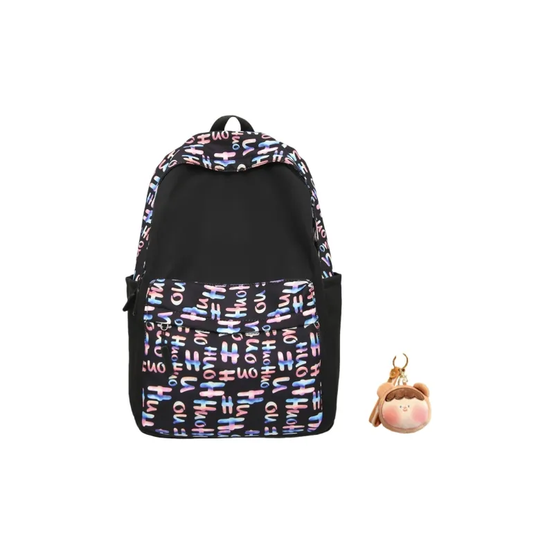 BRABOSTON Nylon Backpack Unisex Black/Yellow/Green/Blue/Pink-5