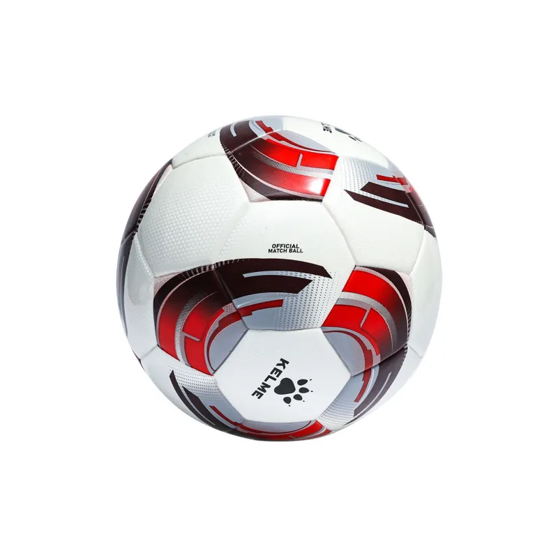 KELME Size 5 Ball Soccer PU Seamless Thermal bonding Unisex White Red-2