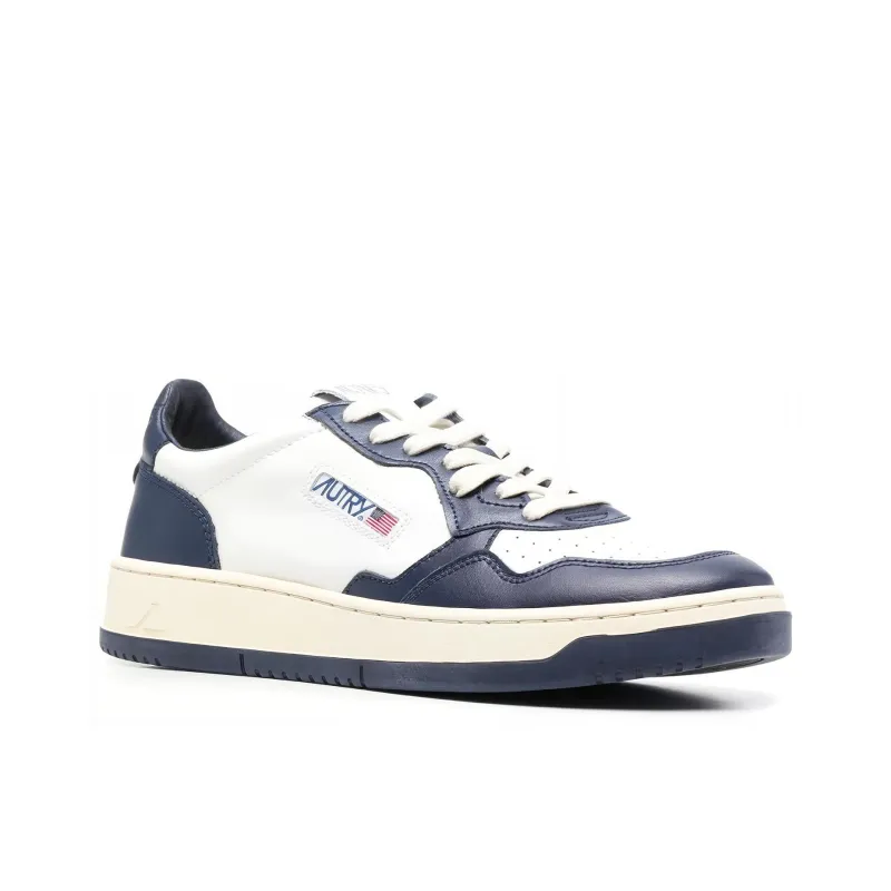 AUTRY Medalist Leather Low White Blue-2