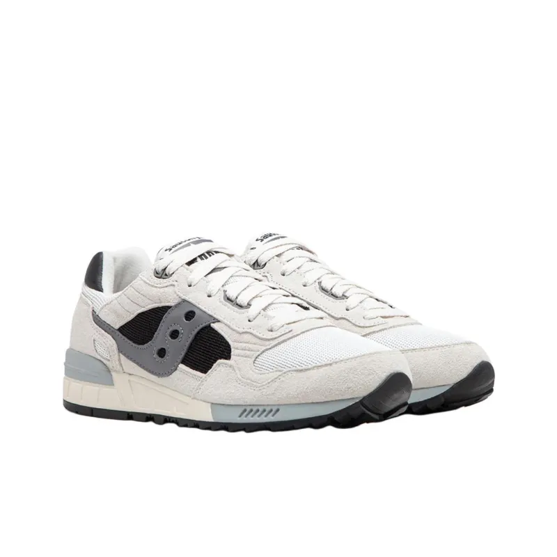 Saucony Shadow 5000 Anti-Slip Wear-Resistant Low-Top Casual Running Shoes Unisex White Gray-3