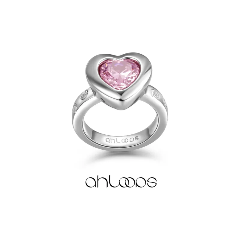 AHLOOPS 18K Gold Plated Copper Rings Unisex Silver-5