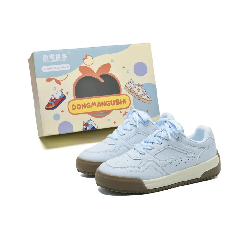 Anime Story Slip Resistant, Abrasion Resistant, Lightweight, Breathable Low Top Skateboard Shoes Women's Box Included-17