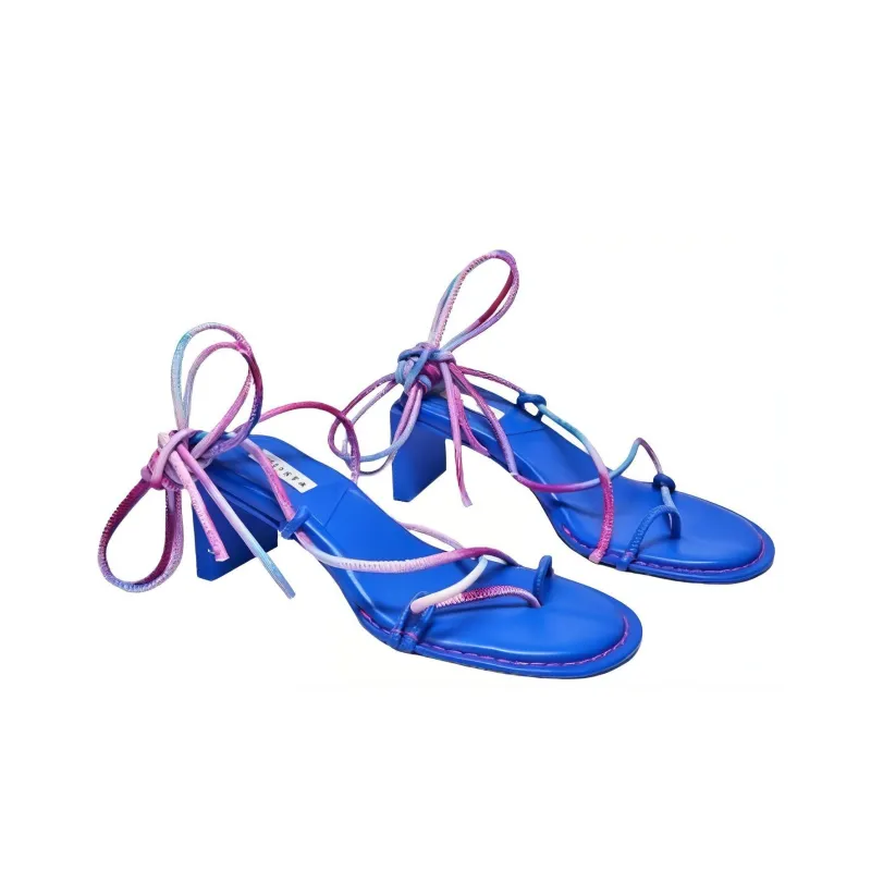MIISTA Strap Sandals Women's Blue-2