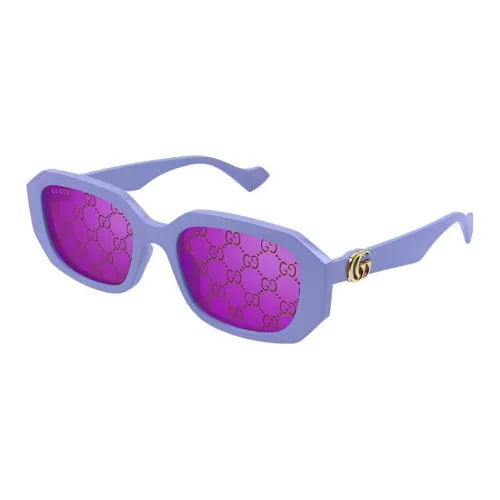 GUCCI Rectangle Logo Frame Sunglasses