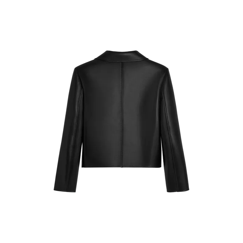 CELINE Jacket With Claudine Collar In Soft Lambskin-1