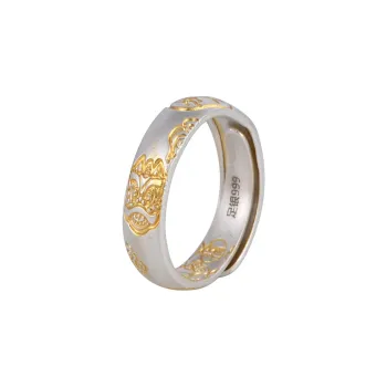 JINLUWANG 999 Fine Silver Rings Unisex