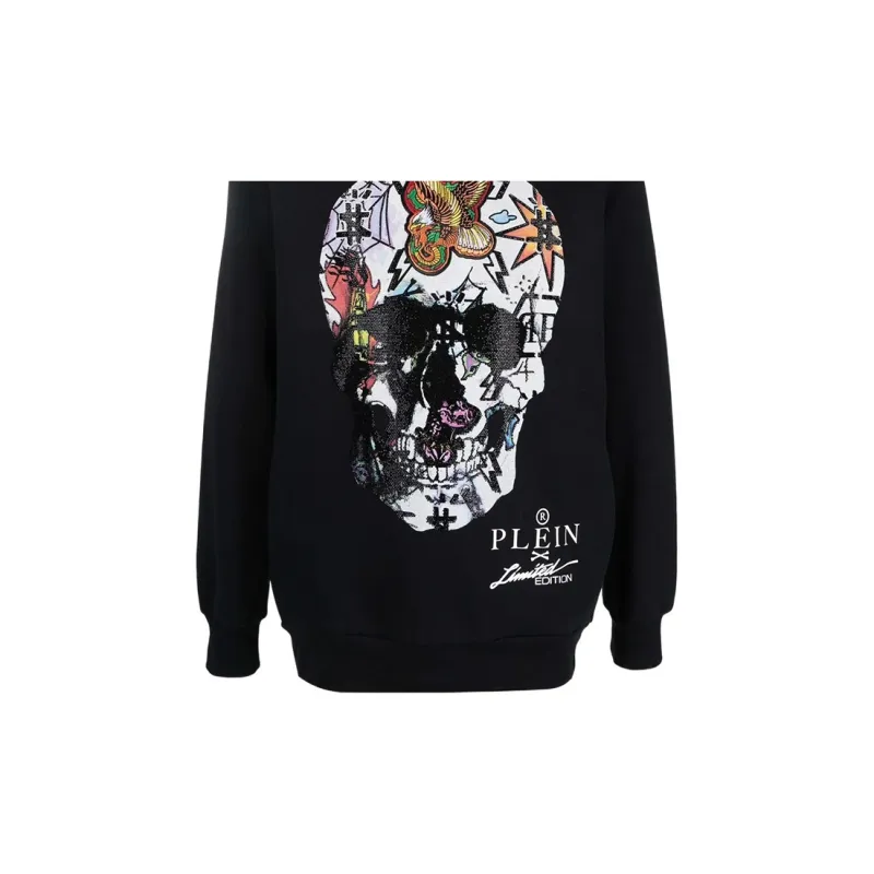 PHILIPP PLEIN Skull print Crystal embellished Hoodie-5