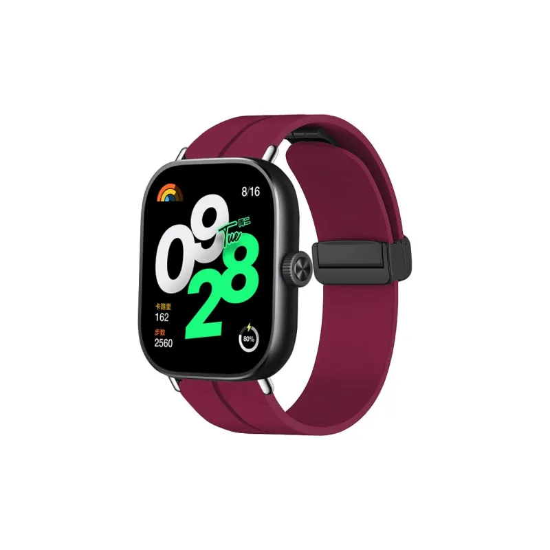 IBOANN Watch Band Red Beige Compatibility Silicone Material-7