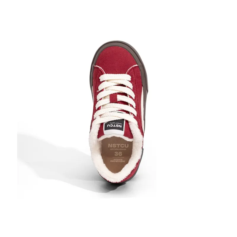 NSTCU Low-Top Skateboard Shoes Women's Red-7
