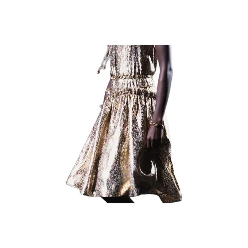 CHANEL SS23 Sleeveless Dress Women's Gold-5