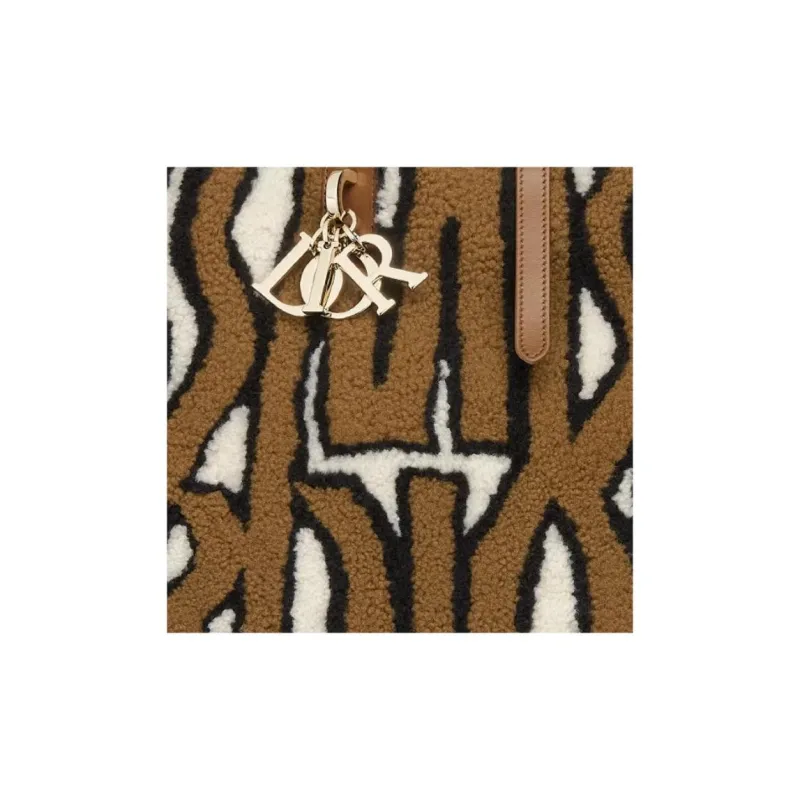 DIOR Toujours Lambskin Tote Bag Shopping Bag Handbag Large Size Women's Brown-3