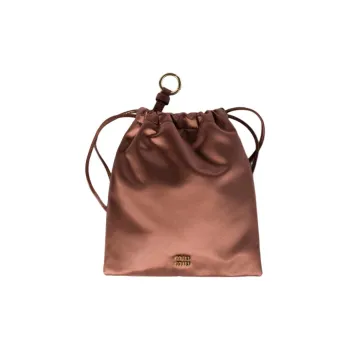 MIU MIU Satin Clutch Women's Cocoa Brown