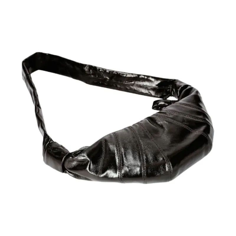 Lemaire Cotton Shoulder Bag, Crossbody Bag Unisex Black-4