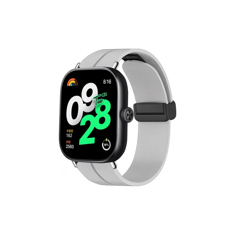 IBOANN Watch Band Red Beige Compatibility Silicone Material-8