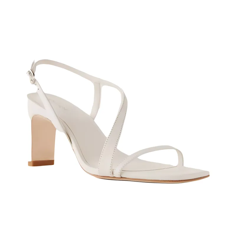 REFORMATION Milo Strap Sandals 7.5cm Women's White-3