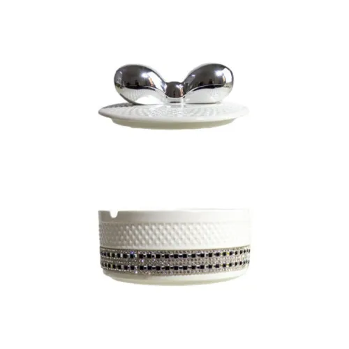 KERPA Creative Diamond-Edged Ashtray With Lid Anti-Fly Ashtray Home Use Living Room Small Storage Ornament All Styles