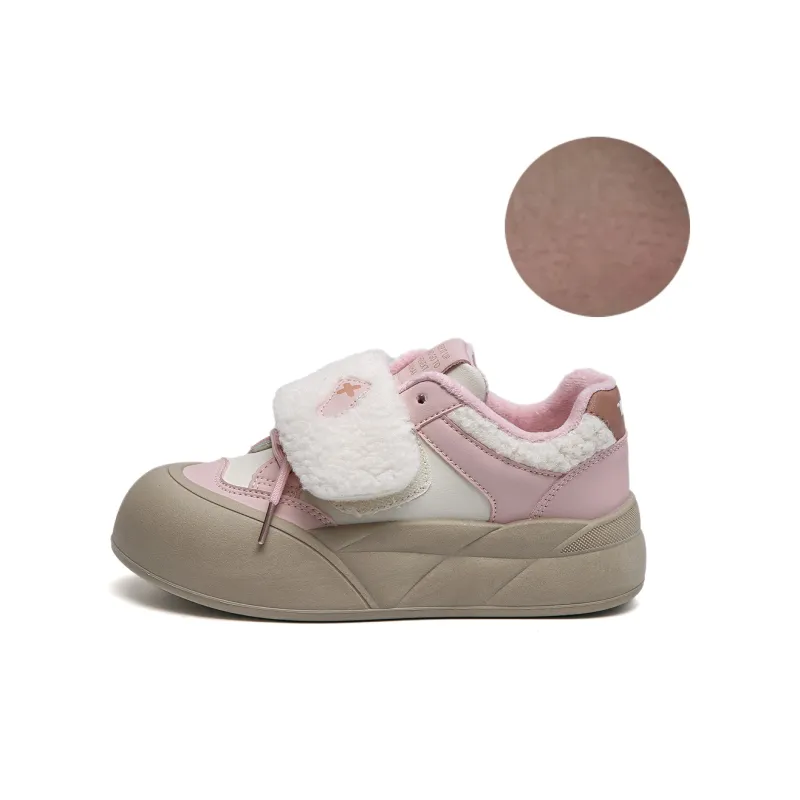 TUOPIN Anti-Slip Wear-Resistant Low-Top Skateboard Shoes Women's Pink-1