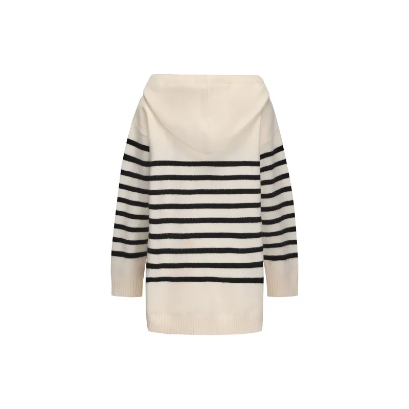CHIWAWAMEME Long Sleeved Dresses Women's Beige & Black-1