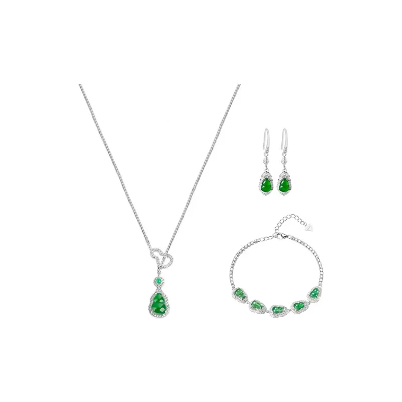 Yuanyanghuangjin Glutinous Jade Necklaces Women's-6