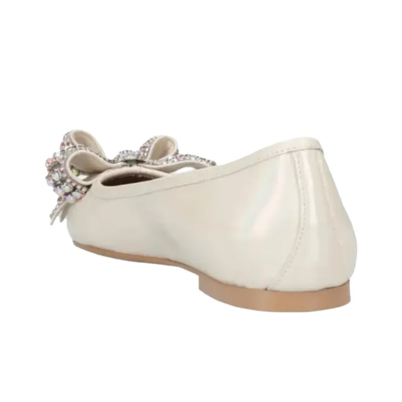 Kurt Geiger London Bow Ballerina Casual Single Shoes Women's White-4