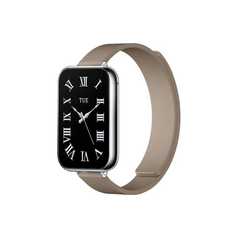 IBOANN Watch Band Xiaomi Red Beige Compatibility Leather-11
