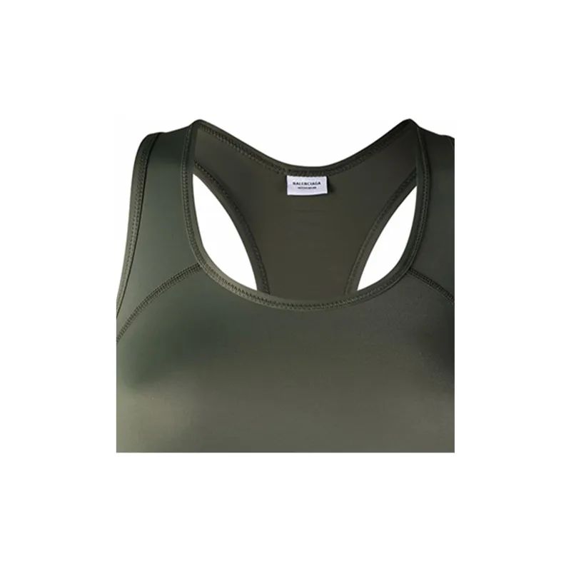 Balenciaga SS22 Bra Women's Olive Green-3