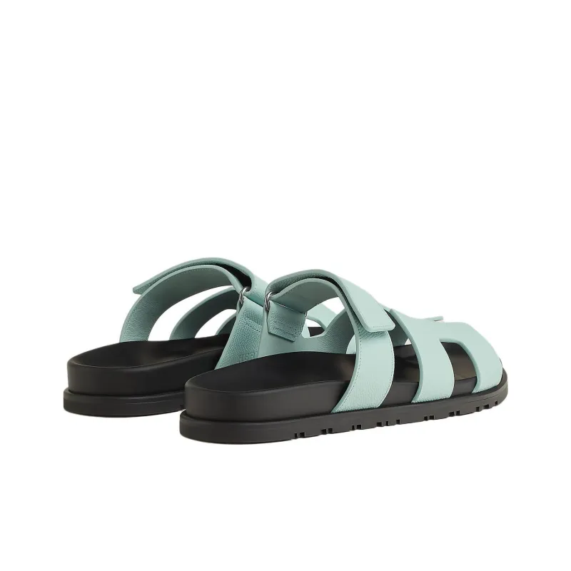 HERMES Chypre Slide Slippers Women's Blue-3