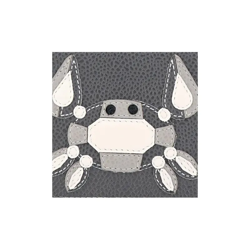 THOM BROWNE· Leather Card Holder Men's Gray-4