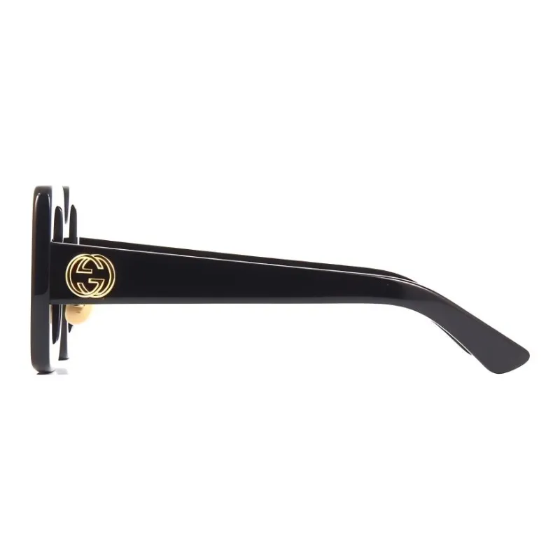 GUCCI Subject To Official Website Irregular Shape Sunglasses Men's Black-2