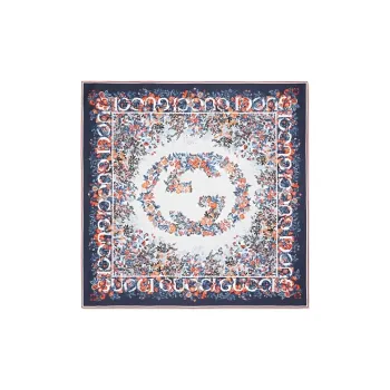 GUCCI Silk Scarves Women's Blue