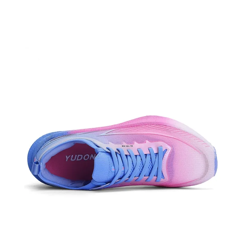 YUDONG Low Top Running Shoes Men's Glamor Blue Tulle-5