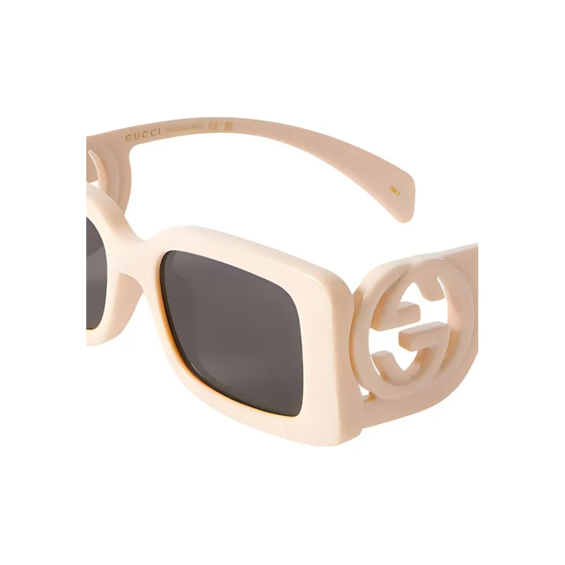 GUCCI Square Sunglasses Women's Beige-2