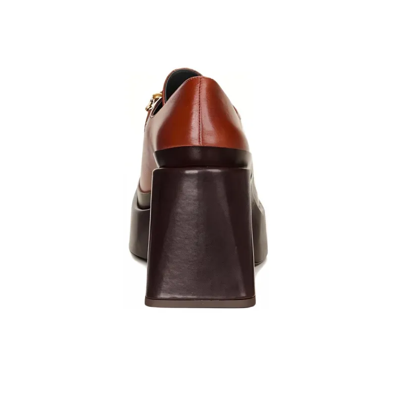 CULT GAIA Loafers 10cm Women's Red Brown-3