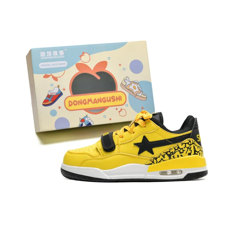 Anime Story Slip Resistant, Abrasion Resistant, Lightweight, Breathable Low Top Skateboard Shoes Unisex Milk White-36
