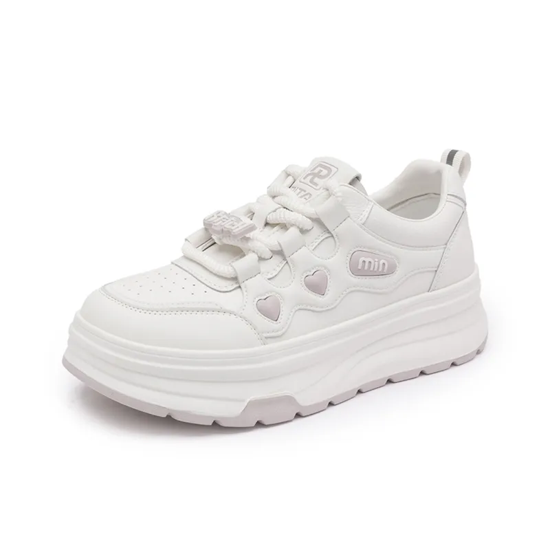 Ritai Skateboard Shoes Women's Low Top White-6