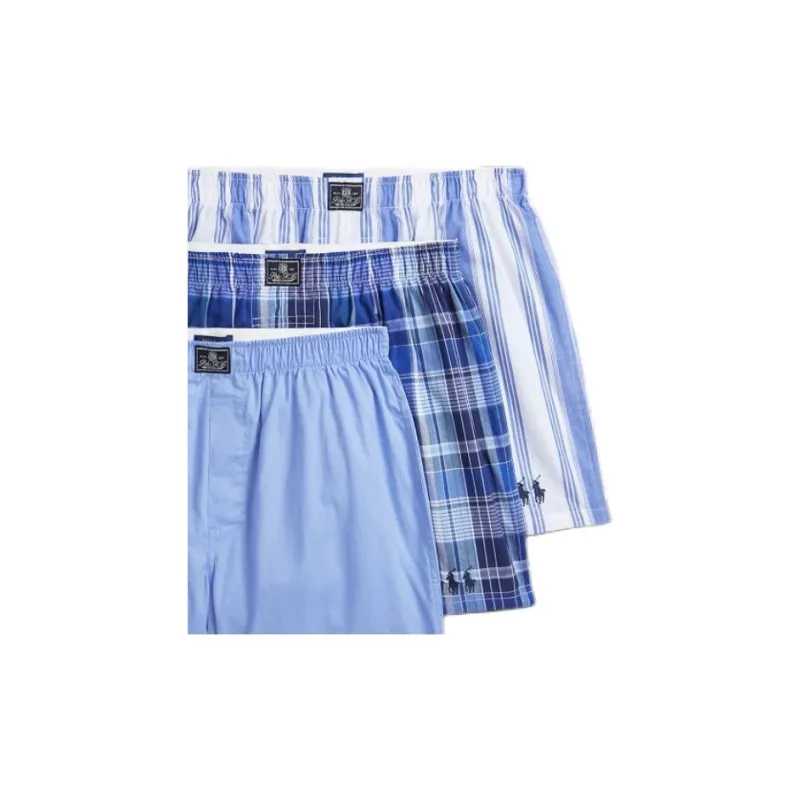Polo Ralph Lauren FW24 Boxer Shorts Men's 3 Pack Aqua Blue-3