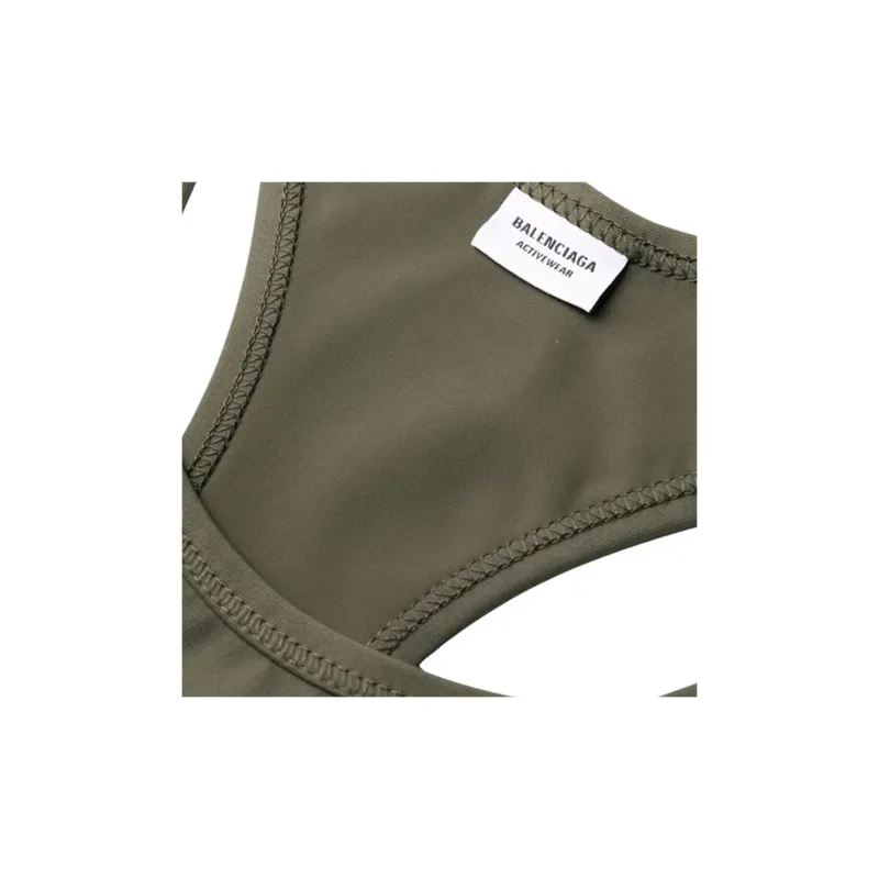 Balenciaga SS22 Bra Women's Olive Green-2