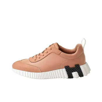 HERMES Bouncing Low Top Casual Shoes 4cm Women's Pink