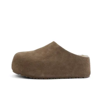 CENTRAL&KITTY Closed Toe Slippers Boken Shoes 5.5cm Women's