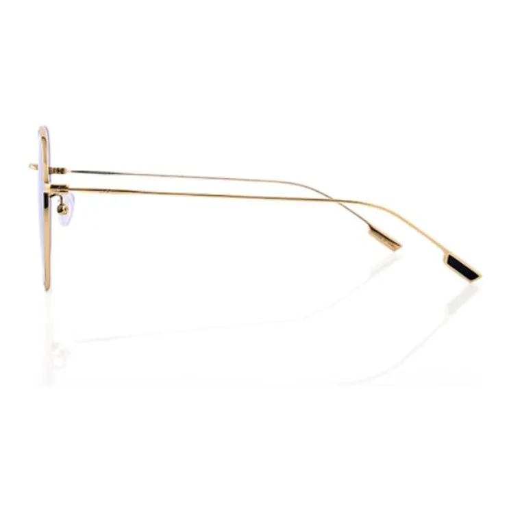 LAPIZ SENSIBLE. Β Titanium Round Sunglasses Unisex Gold-2