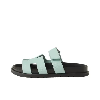 HERMES Chypre Slide Slippers Women's Blue