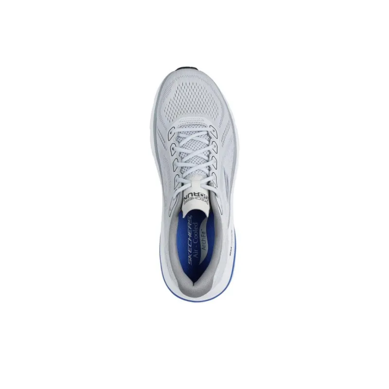 Skechers Max Cushioning Anti Slip Wear Resistant Low Top Casual Running Shoes Men's Gray Blue-3
